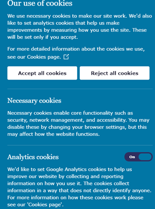 ICO Cookie Banner